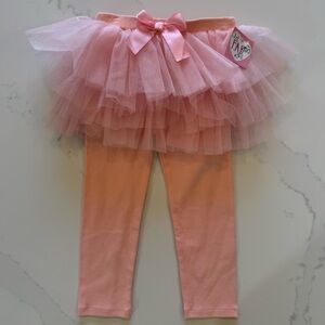 JustFab Girls Pink Tutu Leggings with Bow